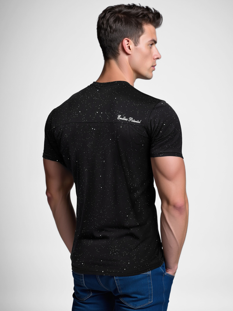 Men's T-shirt - Black OZONEE O/QQ1387Z