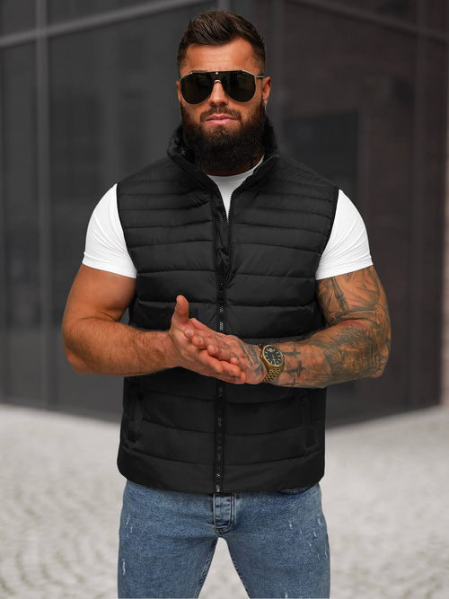 Men's gilet - black OZONEE JS/31M5065/392