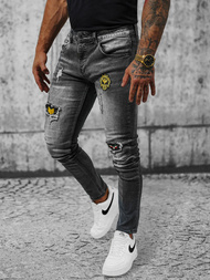 Men's Jeans - Grey OZONEE NB/MP0167G