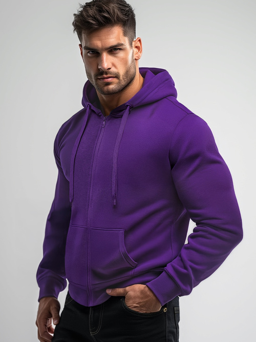 Men's Hoodie - Violet OZONEE JS/2008