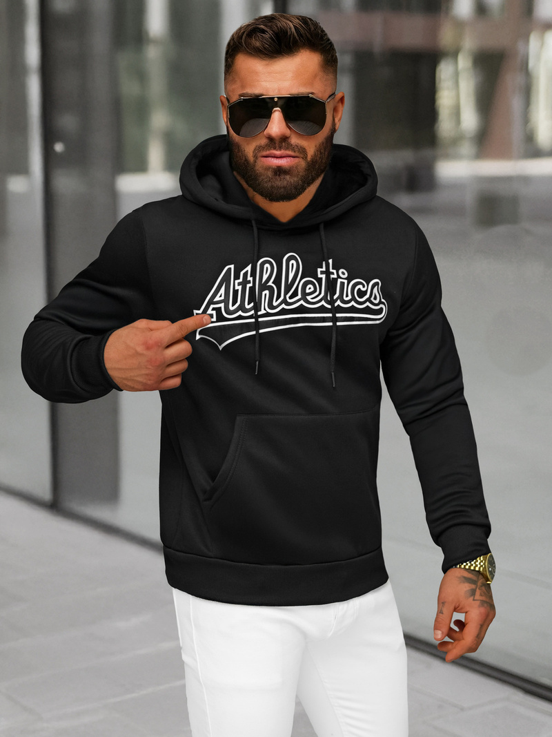 Men's Hoodie - Black OZONEE JS/27B6508/3
