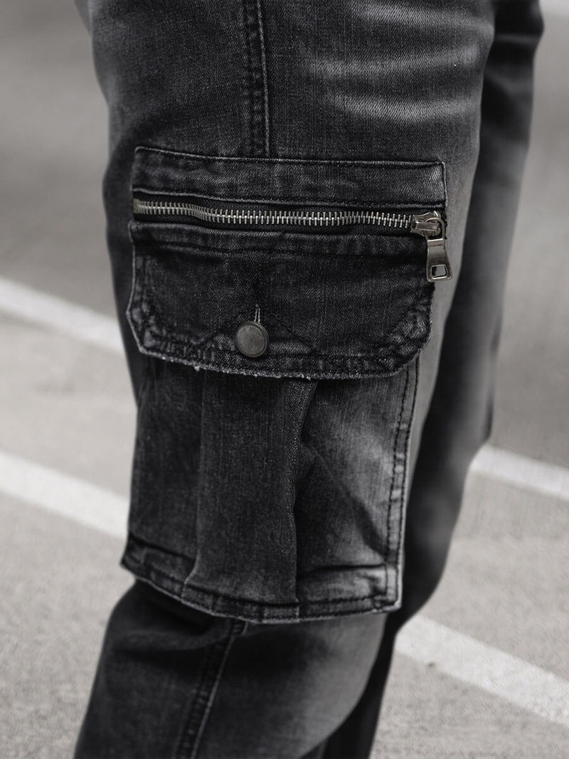 Men's jeans joggers - Black OZONEE NB/MP0108N