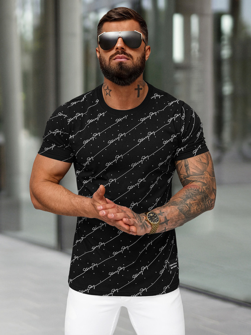 Men's T-shirt - Black OZONEE O/QQ1323