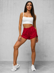 Women's sports shorts - dark red OZONEE JS/XY24015S
