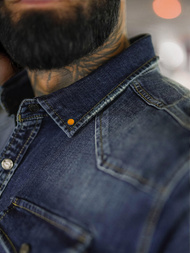 Men's denim shirt - dark blue OZONEE O/51410