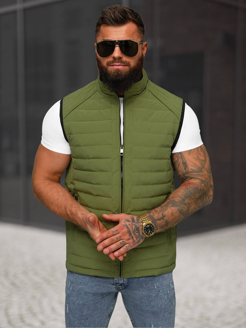 Men's gilet - green OZONEE JS/31M5062/136