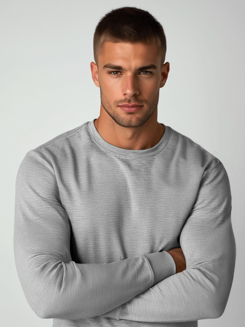 Men's Sweatshirt - Grey OZONEE JS/2001-10Z