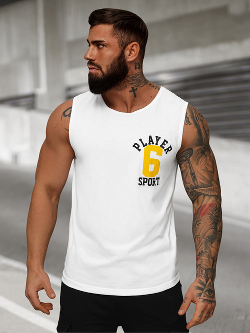 Men's Tank Top - White OZONEE JS/8B1717/1Z