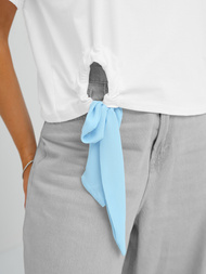 Women's T-shirt - White/Blue OZONEE JS/RJ77247