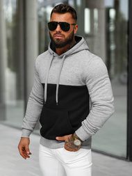 Men's Hoodie - Grey OZONEE JS/8B1317/2