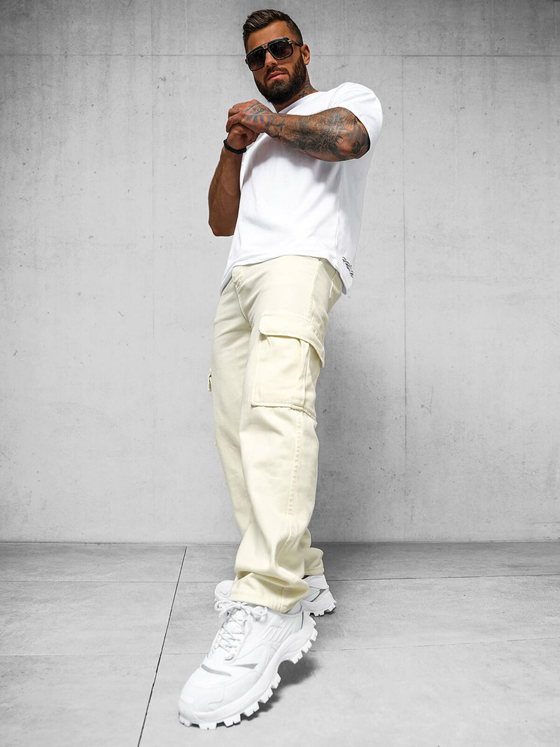 Men's Trousers - Ecru OZONEE DO/4001