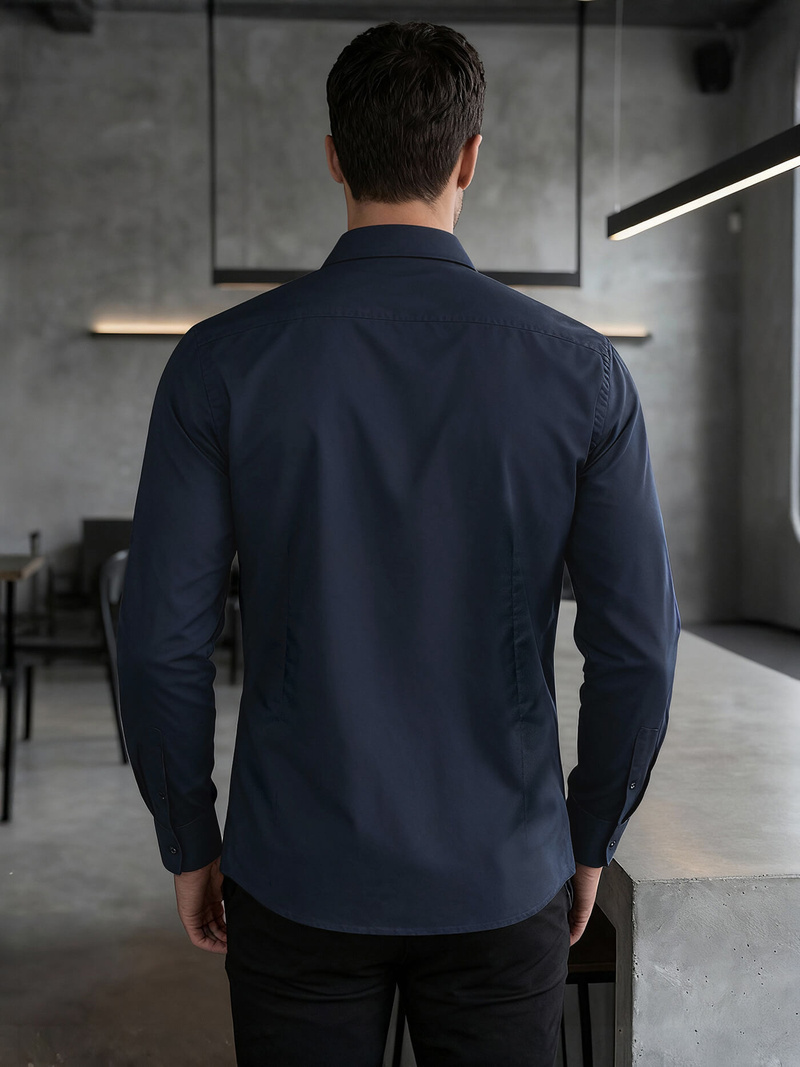 Men's Shirt - Navy Blue OZONEE V/V188Z