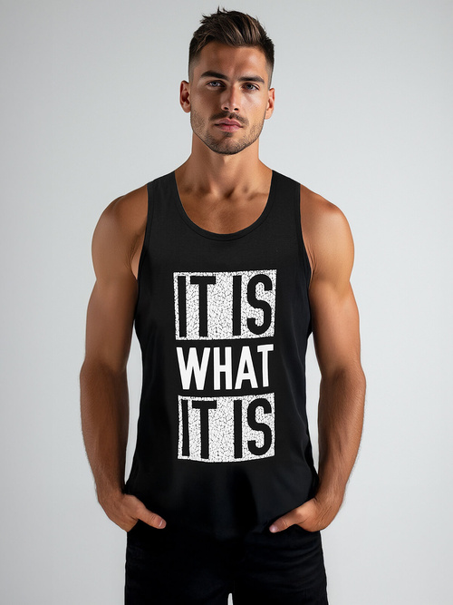 Men's Tank Top - Black OZONEE JS/8B1710/3