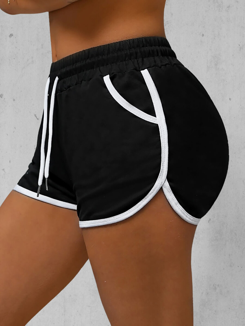 Women's sweat shorts - black OZONEE JS/8K208/3