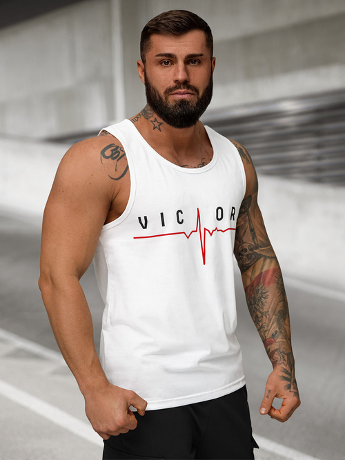 Men's Tank Top - White OZONEE JS/8B1703/1Z