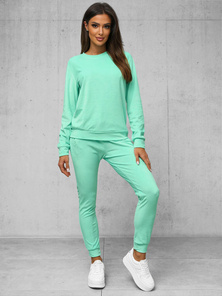Women's Velour Tracksuit Set - Dark Mint OZONEE O/8C1173/139Z