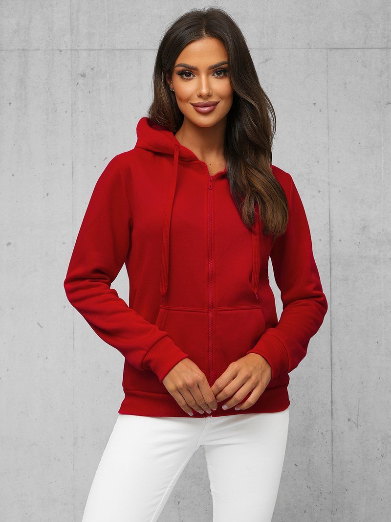 Women's Hoodie - dark-red OZONEE JS/W03Z