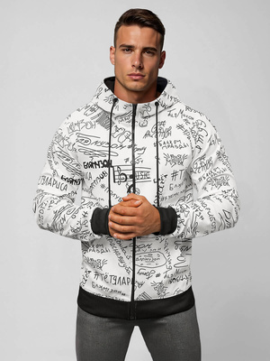 Men's Hoodie - White OZONEE JS/8B1178/1Z
