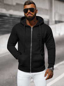 Men's Hoodie - Black OZONEE NB/MF2003