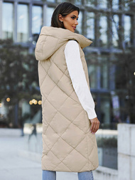 Women's Gilet - Beige OZONEE JS/5M3165/62