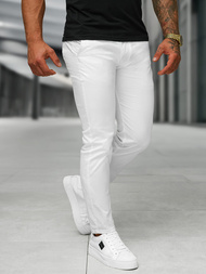 Men's Chinos - White OZONEE BL/SK222/2