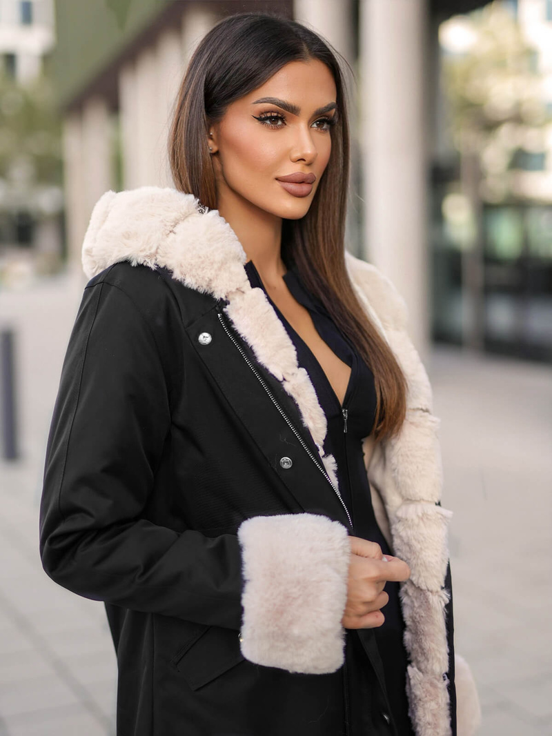 Women's Jacket - Black OZONEE JS/M763/392Z