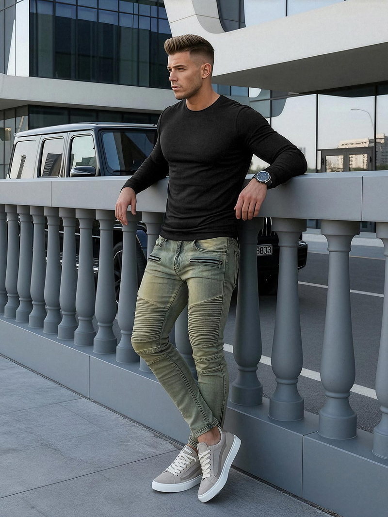 Men's Jeans - Blue OZONEE O/EM8951Z