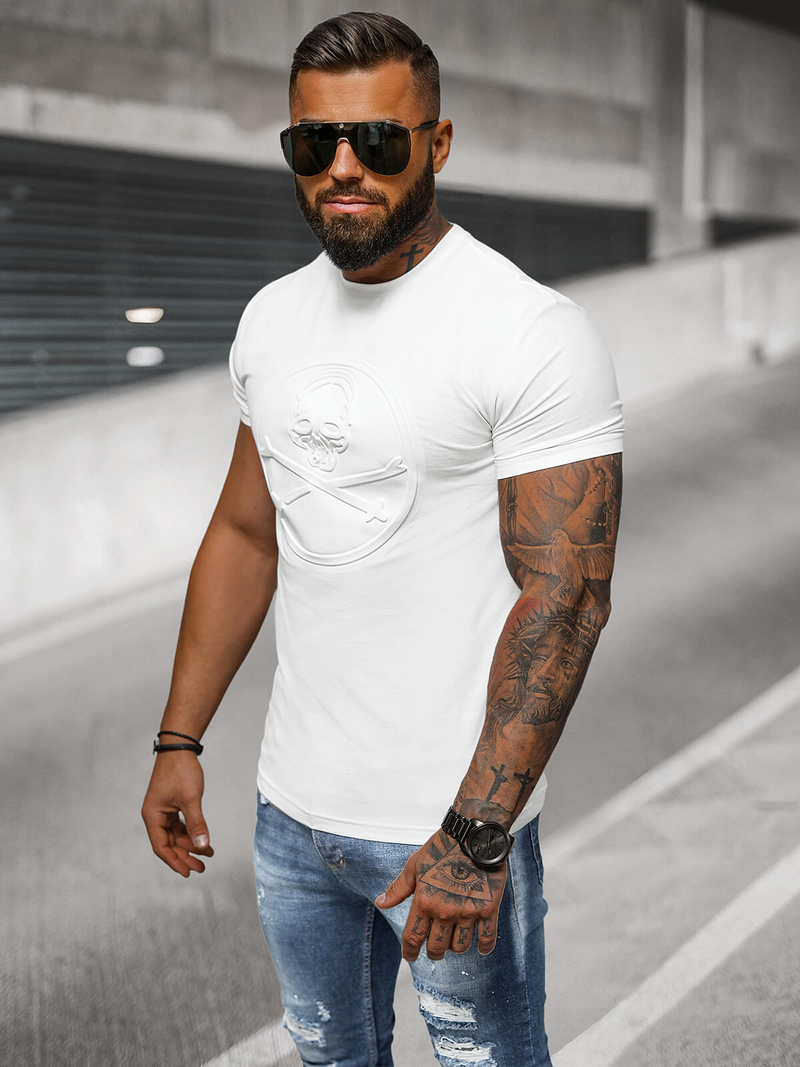 Men's T-shirt - White OZONEE NB/MT3103