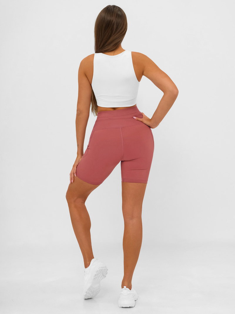 Short Women's Leggings - Burgundy OZONEE JS/XY24026S