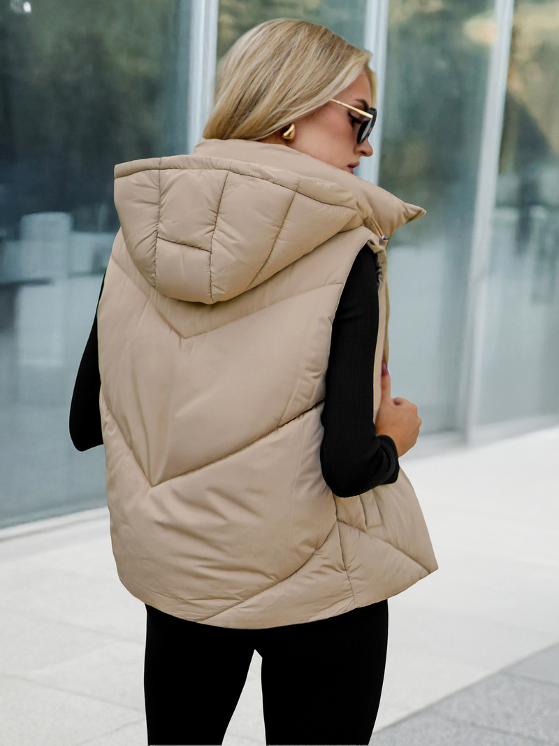 Women's Gilet - Beige OZONEE JS/16M9291/62