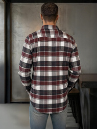 Men's Shirt - Burgundy OZONEE V/V174Z