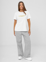 Women's T-shirt - White/Gold OZONEE JS/YJ77716