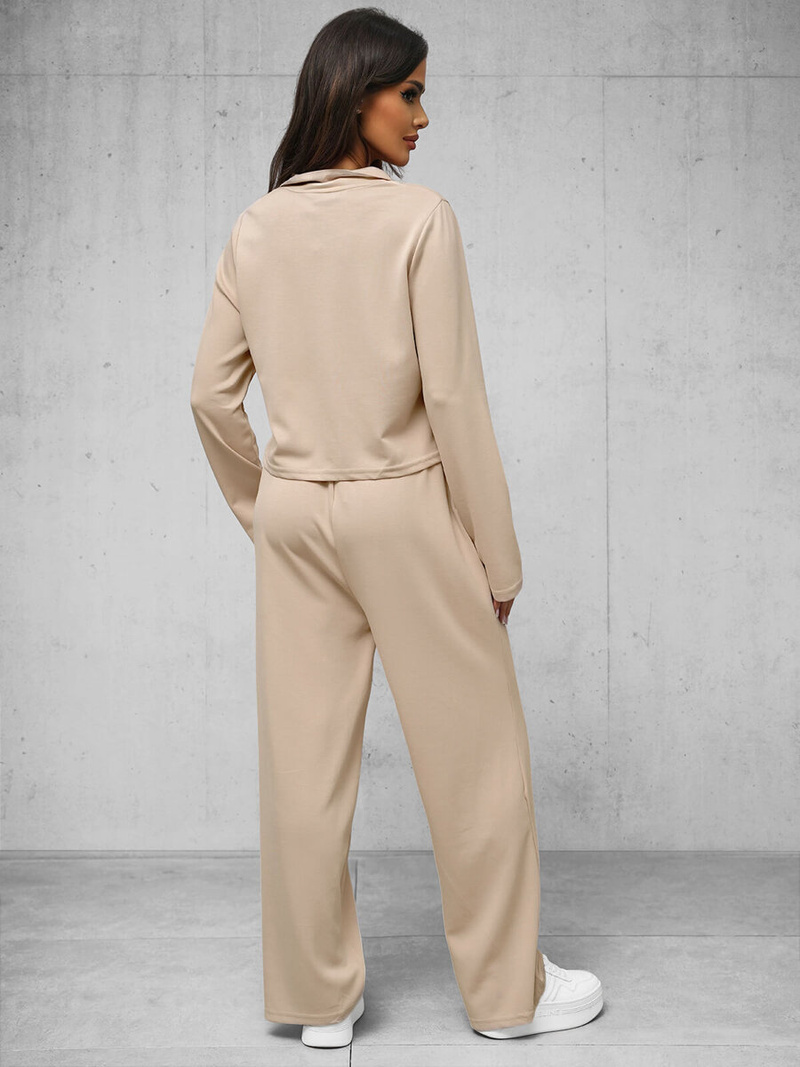 Two-piece tracksuit set beige OZONEE O/XYS3230