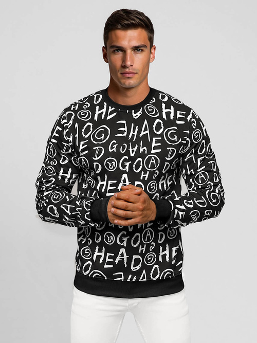 Men's Sweatshirt - Black OZONEE JS/8B1221/3Z