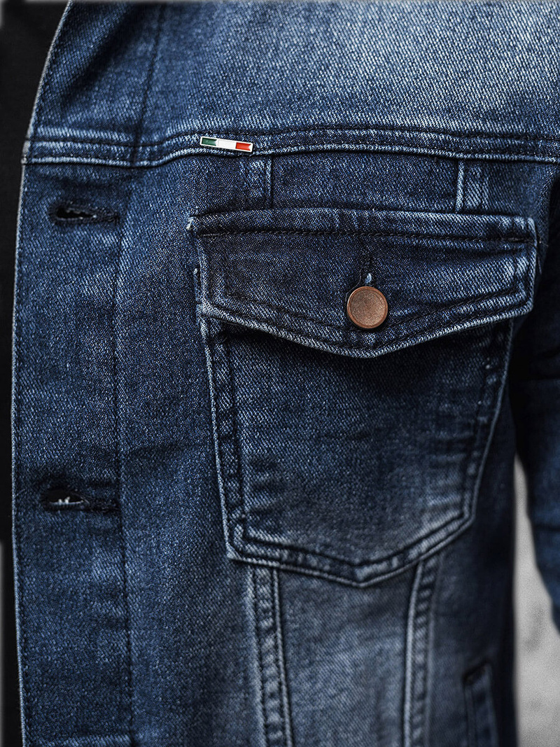 Men's Denim Jacket Dark Blue OZONEE NB/MJ523BS