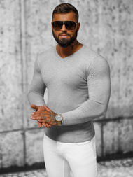 Men's Jumper - Grey OZONEE NB/MMB601/2Z