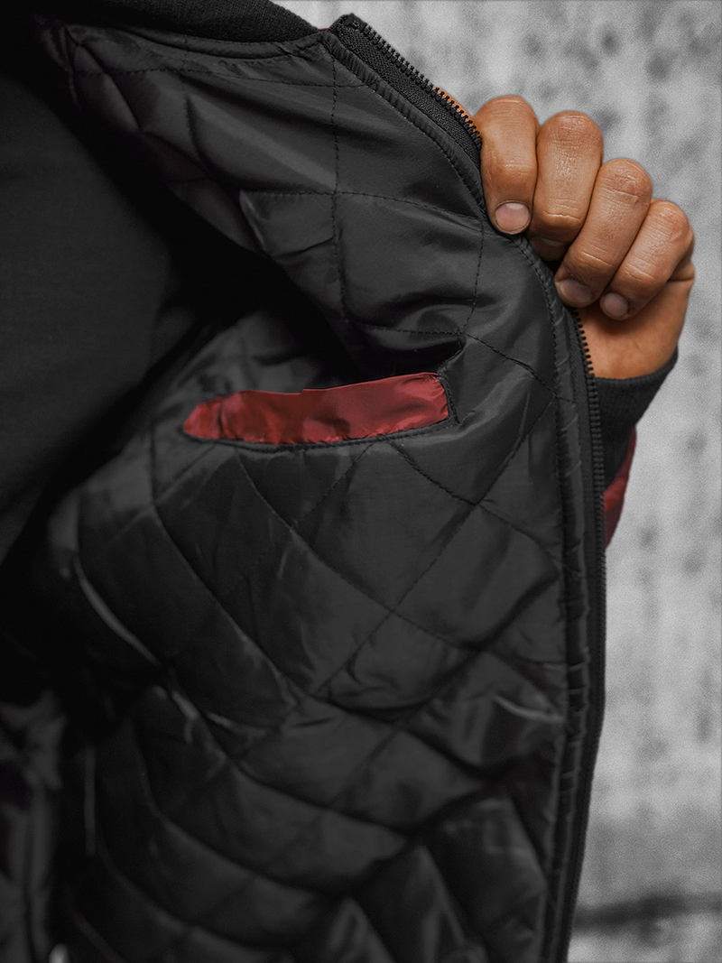 Men's Jacket - Burgundy OZONEE JS/AK95Z