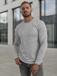 Men's Long Sleeve T-shirt - Grey OZONEE JS/DB71/3