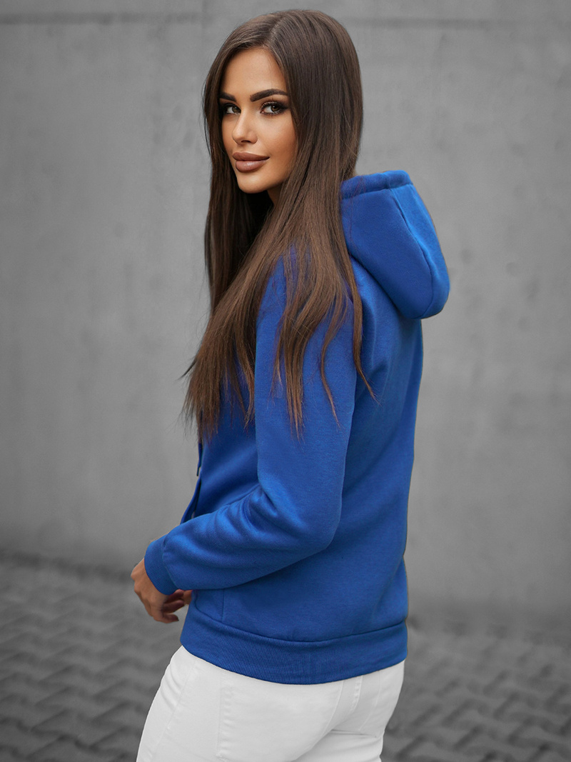 Women's Hoodie - cornflower blue OZONEE JS/W03/65Z