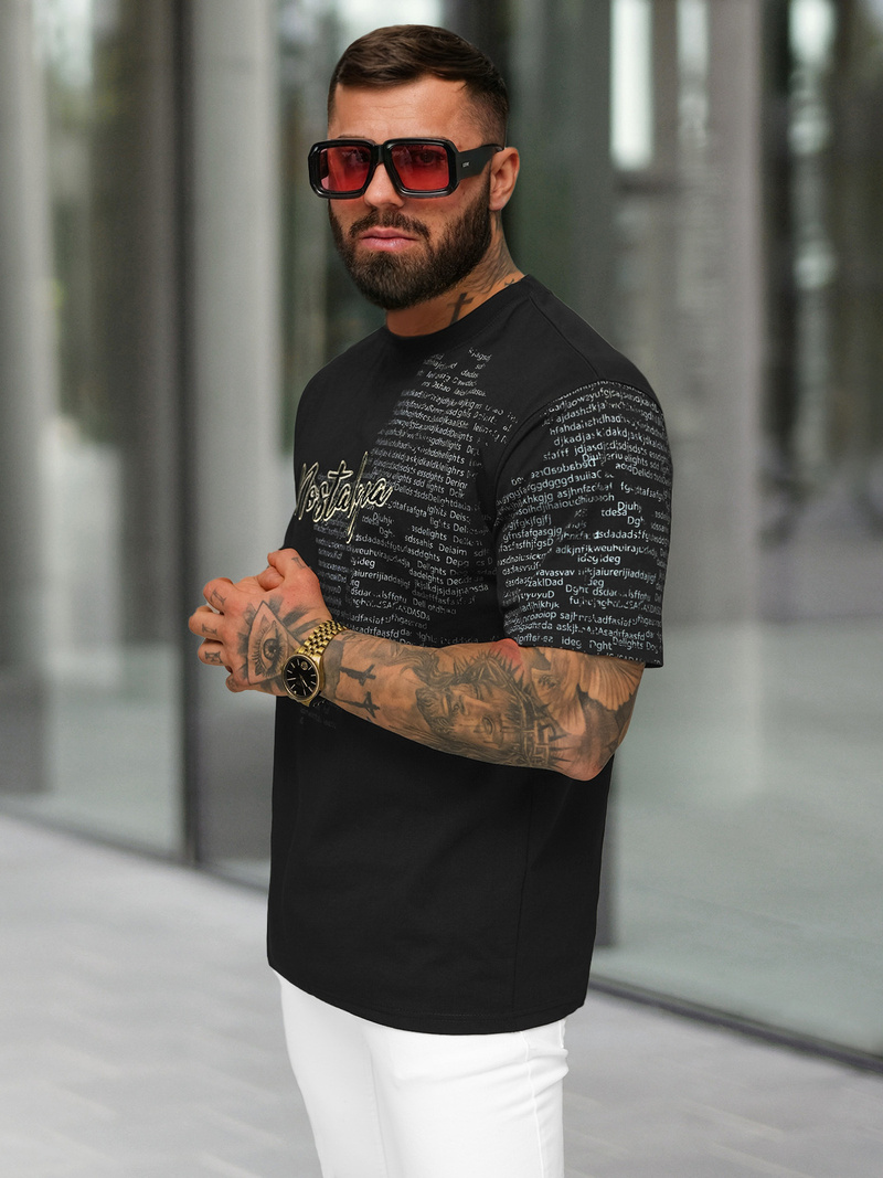 Men's T-shirt - Black OZONEE O/YN2/631