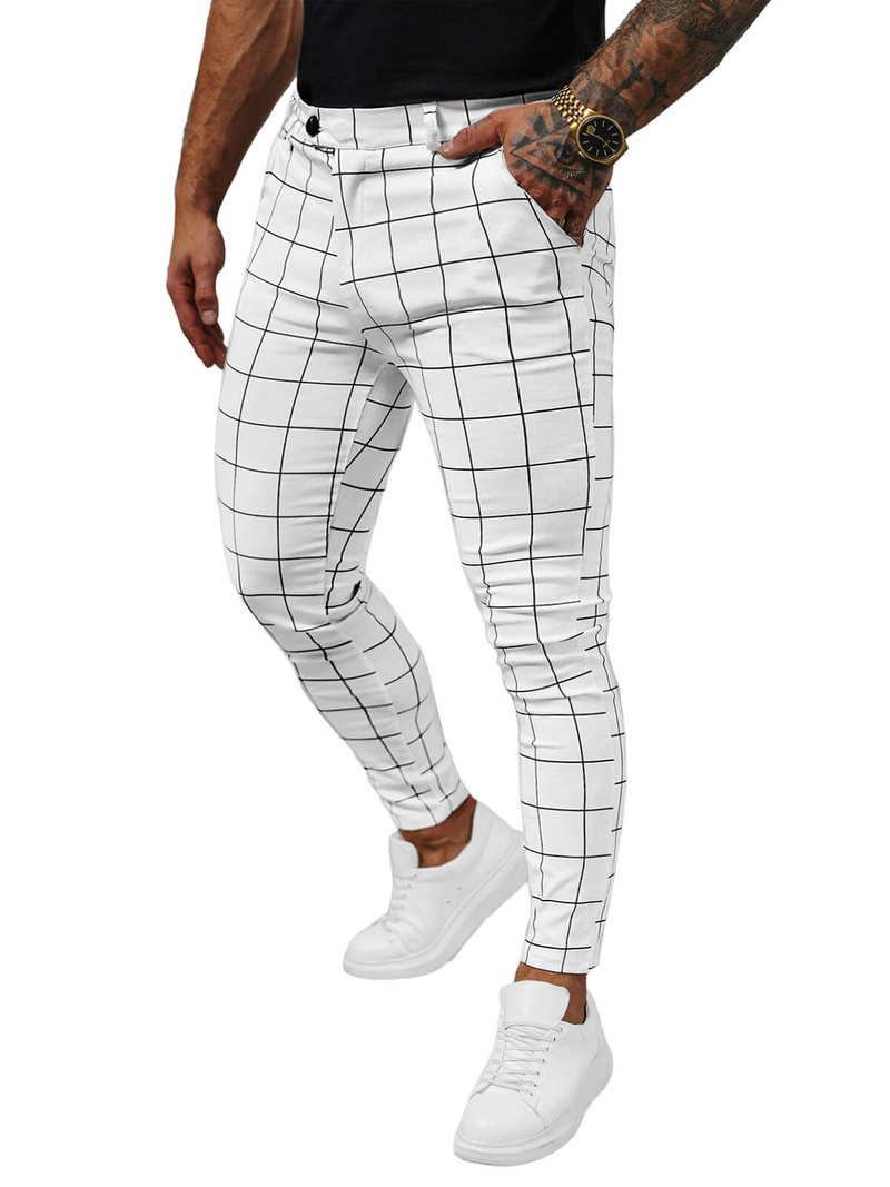 Men's Chinos - White OZONEE O/P4009