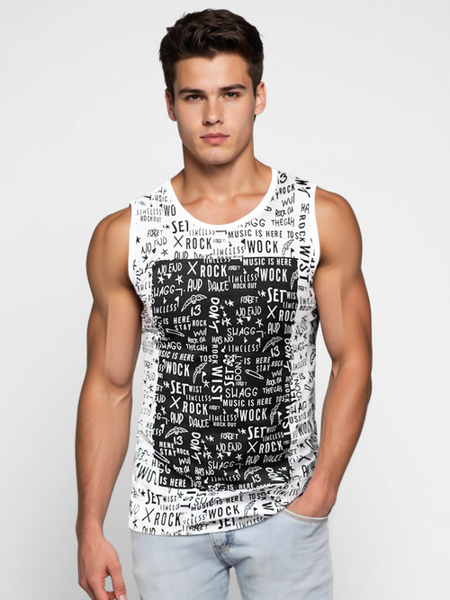 Men's Tank Top - White OZONEE O/T103/1Z