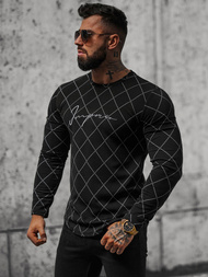 Men's Sweatshirt - Black OZONEE O/5919BZ