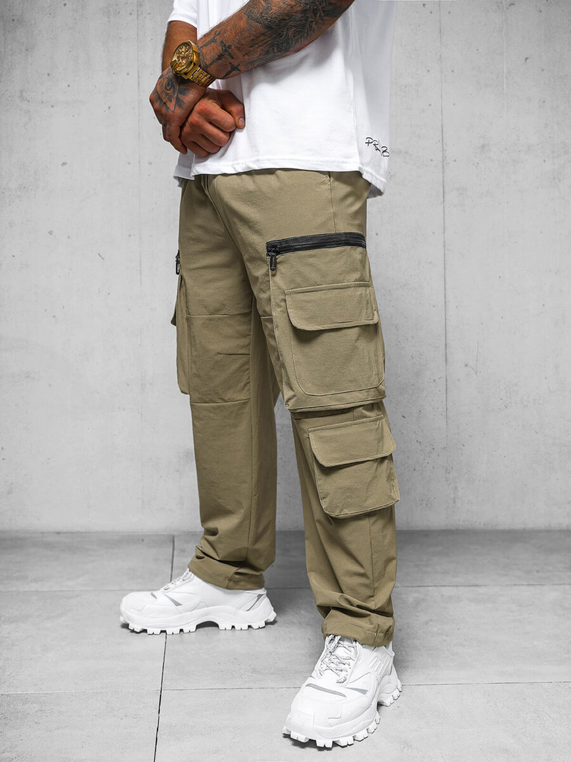 Men's Trousers - Dark Beige OZONEE O/PS5526