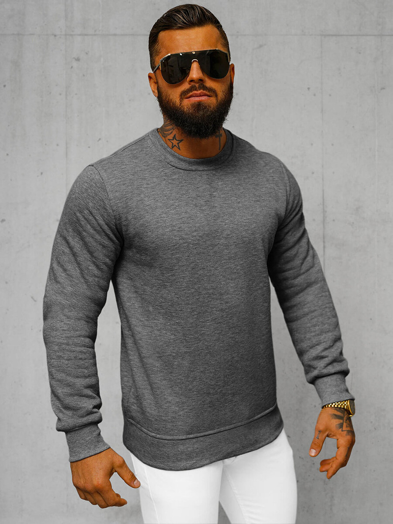 Men's Sweatshirt - Dark grey OZONEE JS/2001-10Z