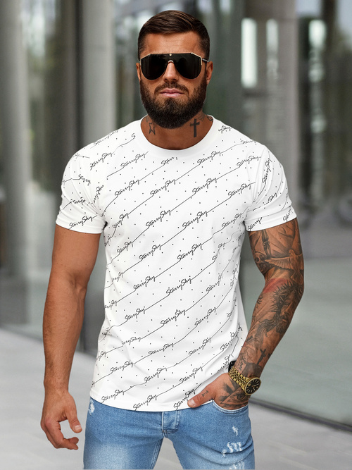 Men's T-shirt - White OZONEE O/QQ1323
