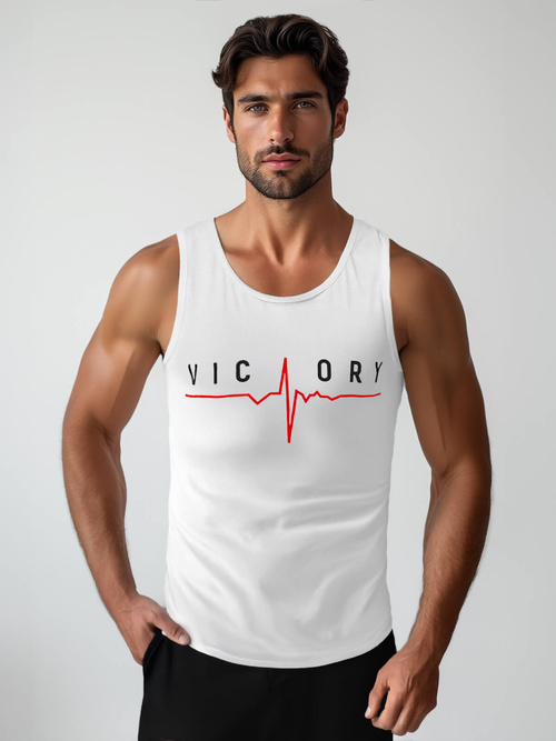 Men's Tank Top - White OZONEE JS/8B1703/1
