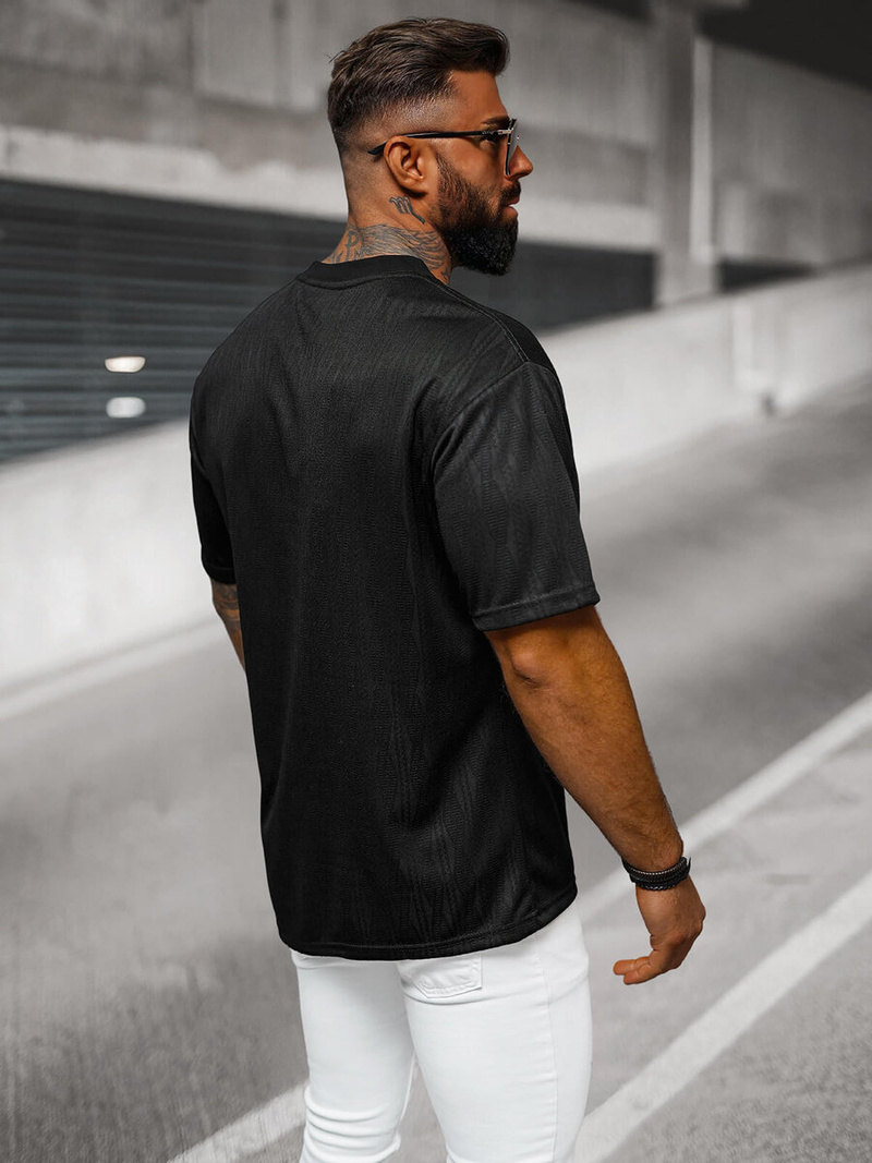 Men's T-shirt - Black OZONEE O/3C333