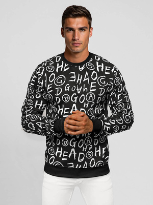 Men's Sweatshirt - Black OZONEE JS/8B1221/3Z