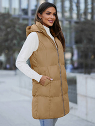 Women's Gilet - Camel OZONEE JS/M721/84Z
